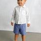 L/S Linen Shirt, White, 1118