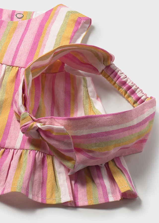 Striped Baby Dress w/Bloomer and Headband, 1290