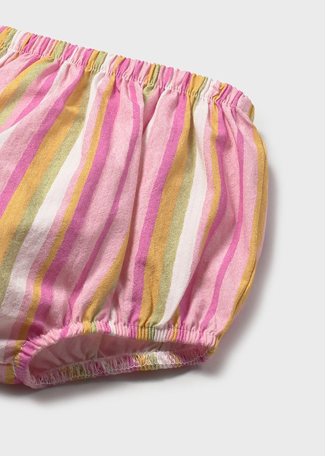 Striped Baby Dress w/Bloomer and Headband, 1290