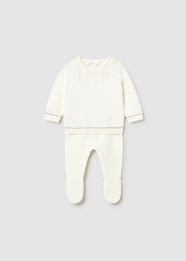 Baby Knit Set, Bone, 1502