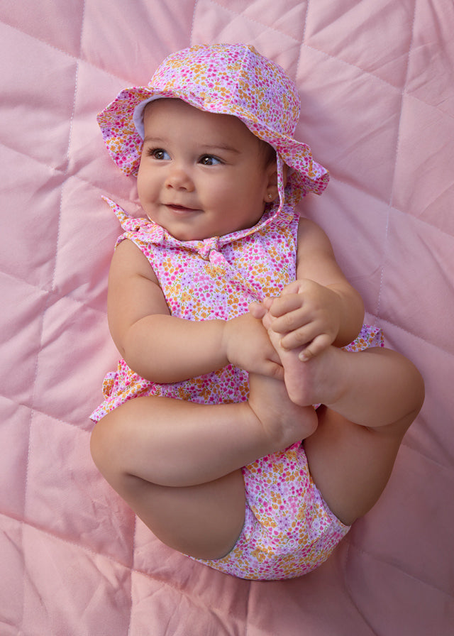 Floral Print Set w/Hat, 1632