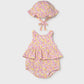 Floral Print Set w/Hat, 1632