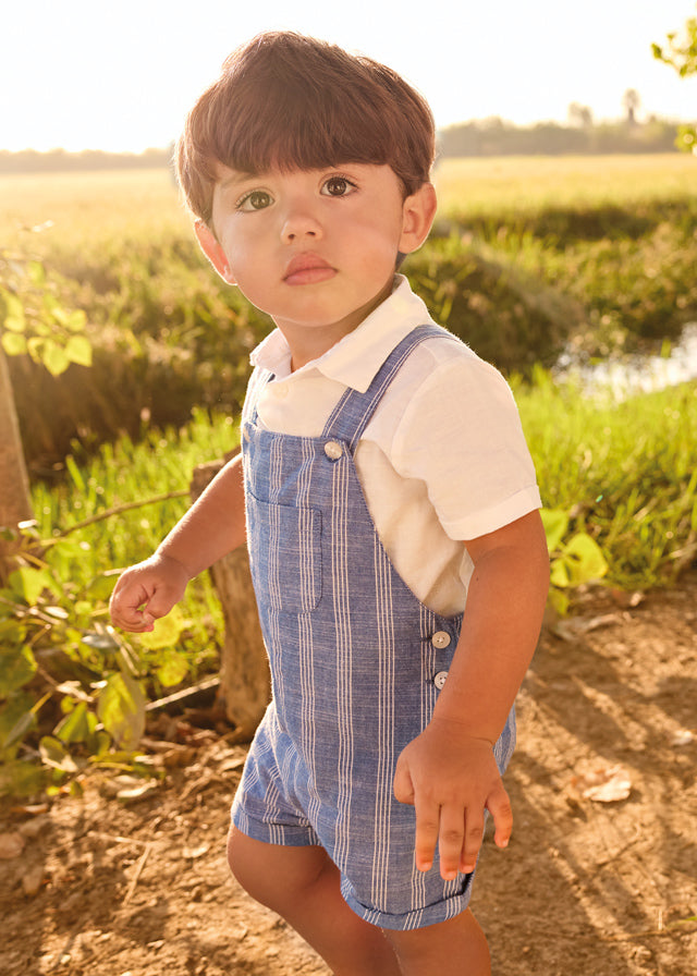 Linen Overalls, Capri Blue, 1404