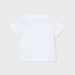 S/S Tee, Flower Applique, White, 3013