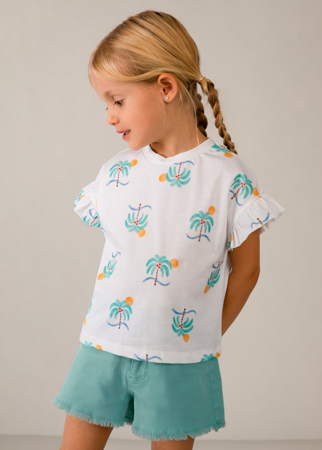 AOP S/S Tee, Oasis Palms, 3018