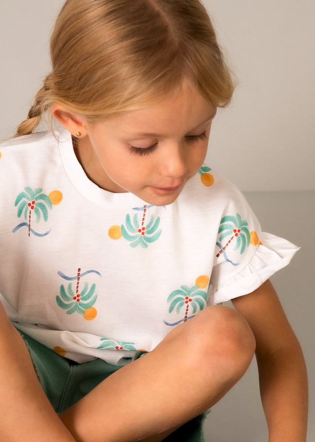 AOP S/S Tee, Oasis Palms, 3018