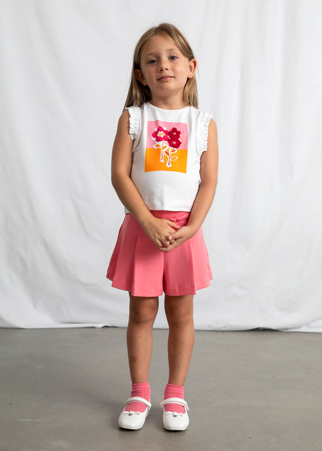Sleeveless Graphic Tee, Flowers, 3023