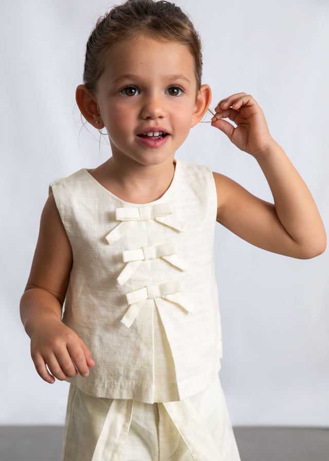 Sleeveless Top, Bone, 3024