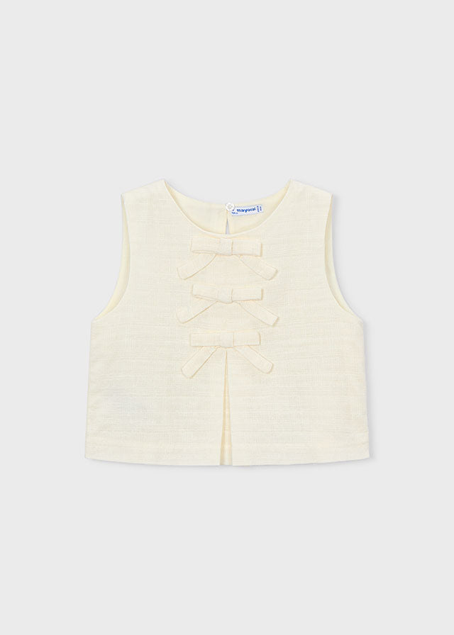 Sleeveless Top, Bone, 3024
