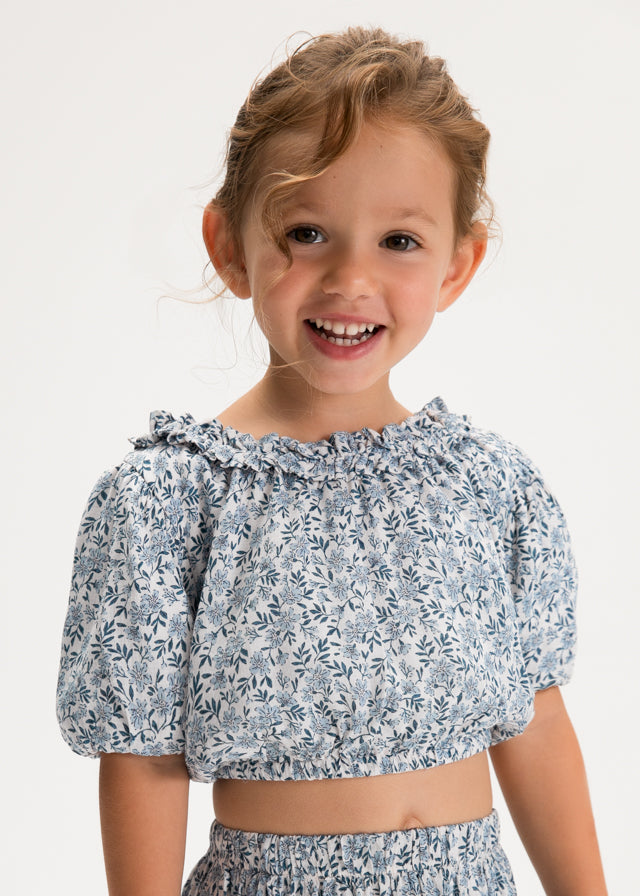 Blue and White Dobby Top, 3026
