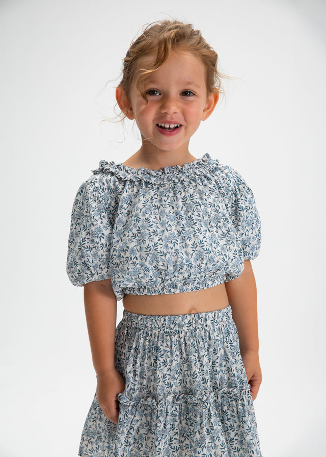 Blue and White Dobby Top, 3026