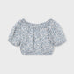 Blue and White Dobby Top, 3026