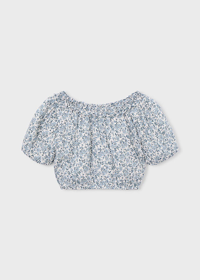 Blue and White Dobby Top, 3026