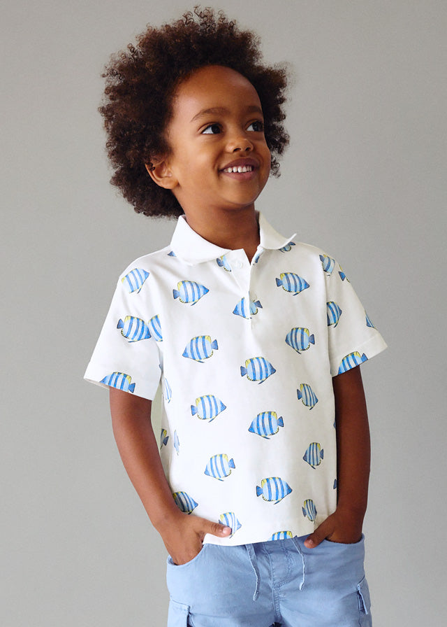 S/S Polo, Fish, 3104