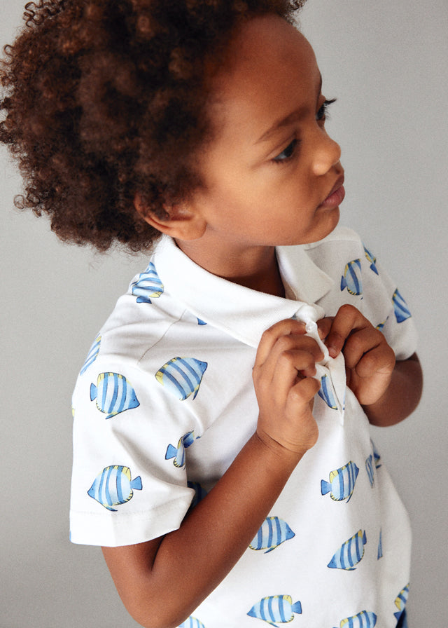 S/S Polo, Fish, 3104