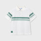 S/S Green Stripe Polo, 3107