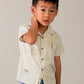 S/S Embroidered Linen Shirt, 3114