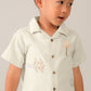 S/S Embroidered Linen Shirt, 3114
