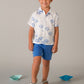 S/S Fish Print Shirt, 3115