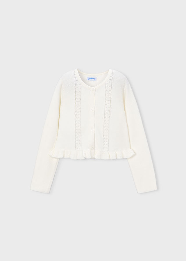 Knit Cardigan, Natural, 3383