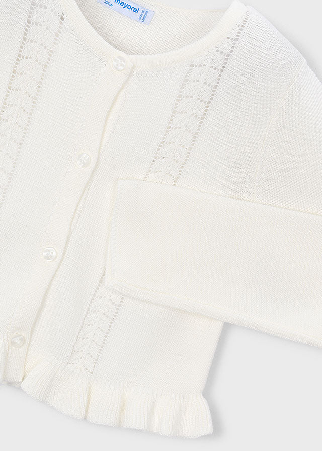 Knit Cardigan, Natural, 3383