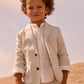 Linen Suit Jacket, Oat, 3437