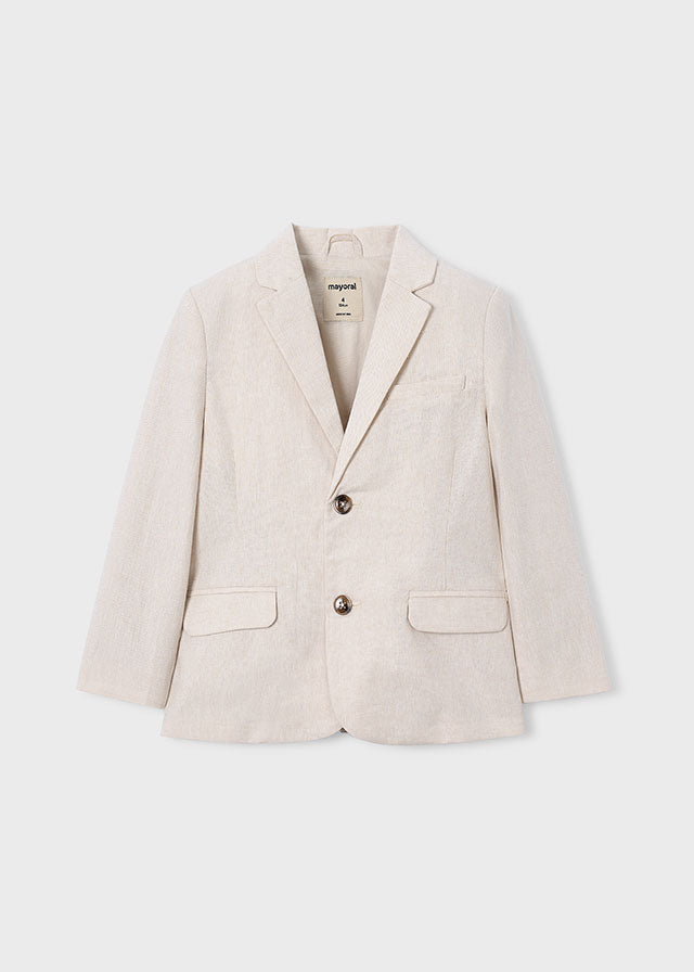 Linen Suit Jacket, Oat, 3437