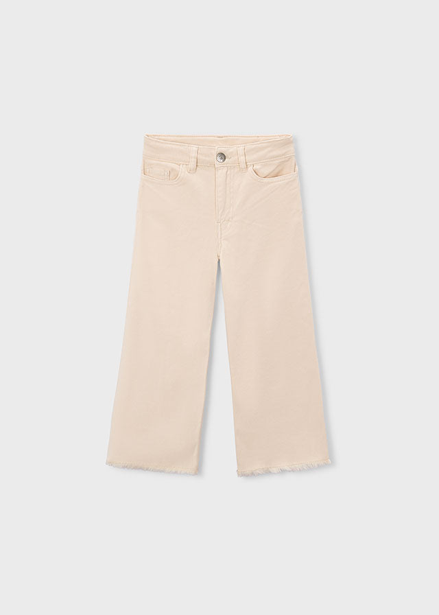 Wide Leg Twill Pants, Chickpea, 3588