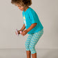 Printed Capri Leggings, Ocean, 3722