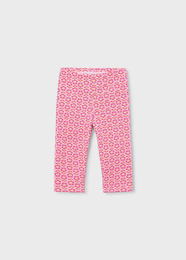 Printed Capri Leggings, Flower, 3722