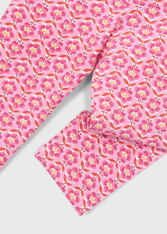 Printed Capri Leggings, Flower, 3722