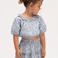 Blue and White Dobby Skirt, 3026