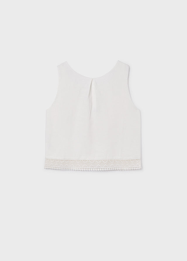 Sleeveless Top, Natural, 6157