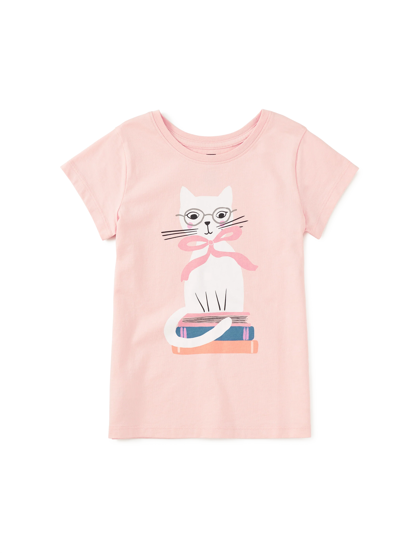 S/S Graphic Tee, Book Cat