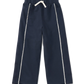 Lace Trim Track Pants, Indigo