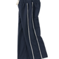 Lace Trim Track Pants, Indigo