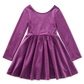 L/S Velour Ballet Dress, Cosmic Berry