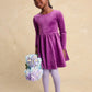 L/S Velour Ballet Dress, Cosmic Berry