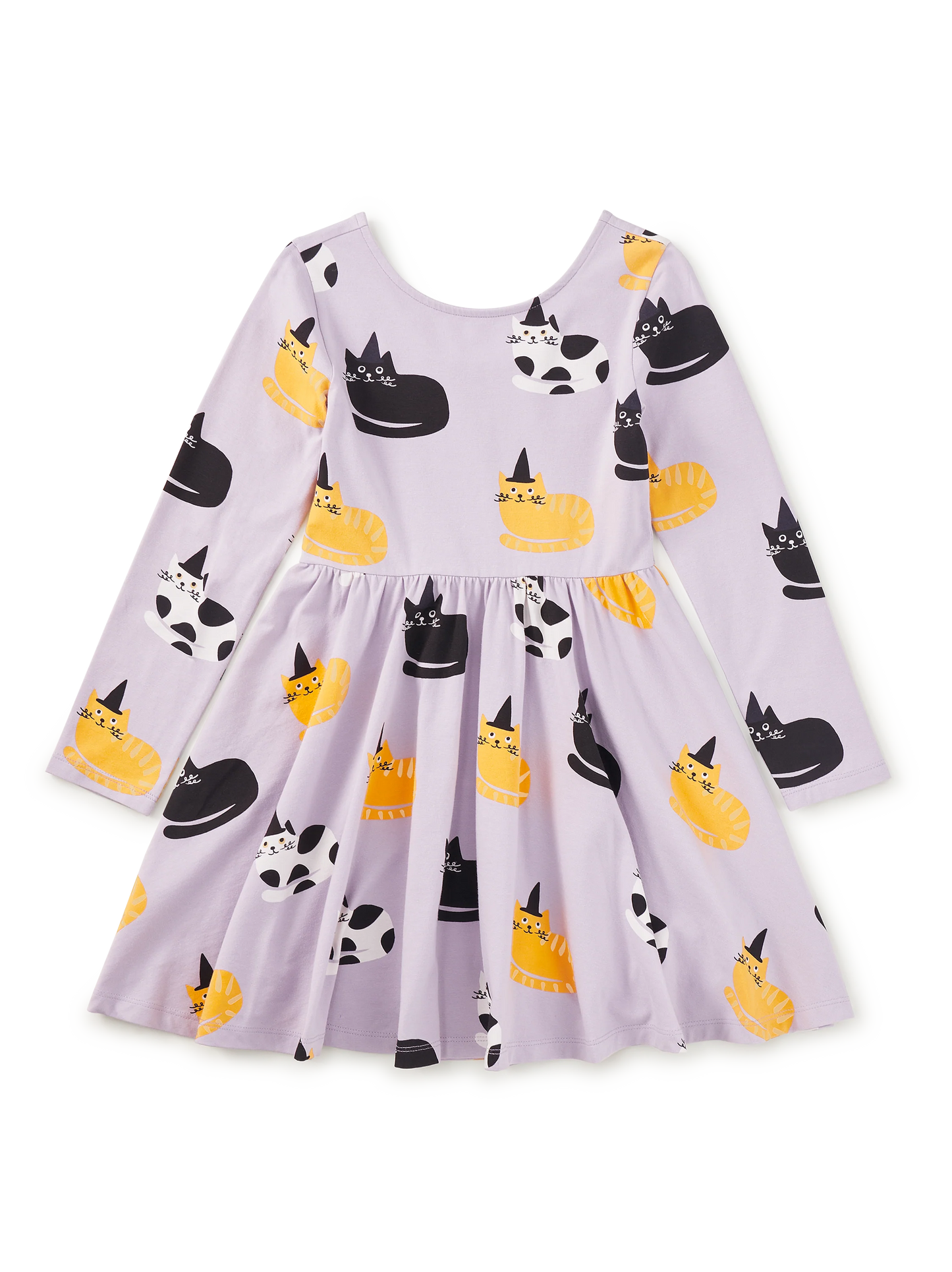 L/S Printed Ballet Dress, Cats In Hats