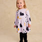 L/S Printed Ballet Dress, Cats In Hats