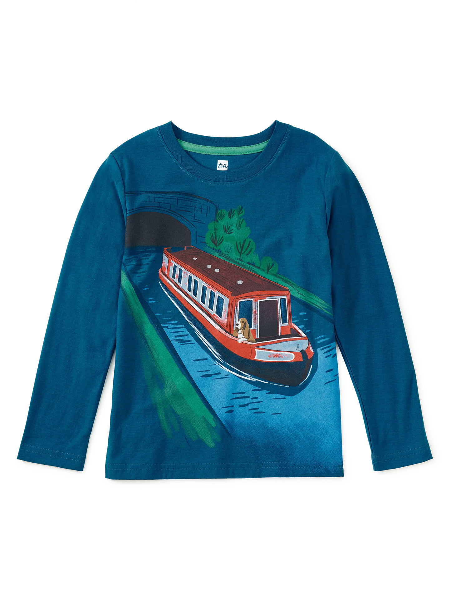 L/S Graphic Tee, Dog on a Boat