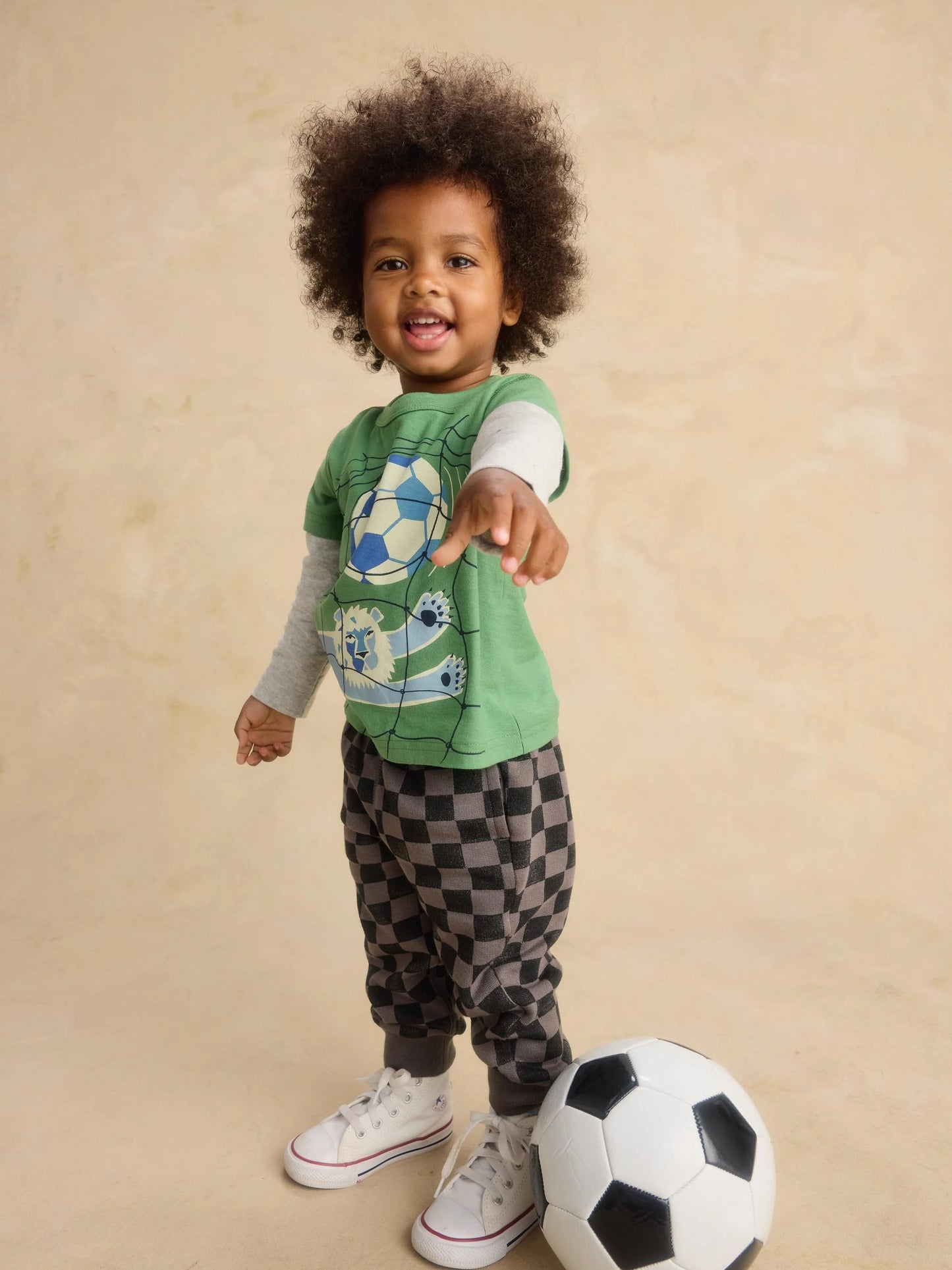 L/S Layered Graphic Tee, Goalkeeper Lion