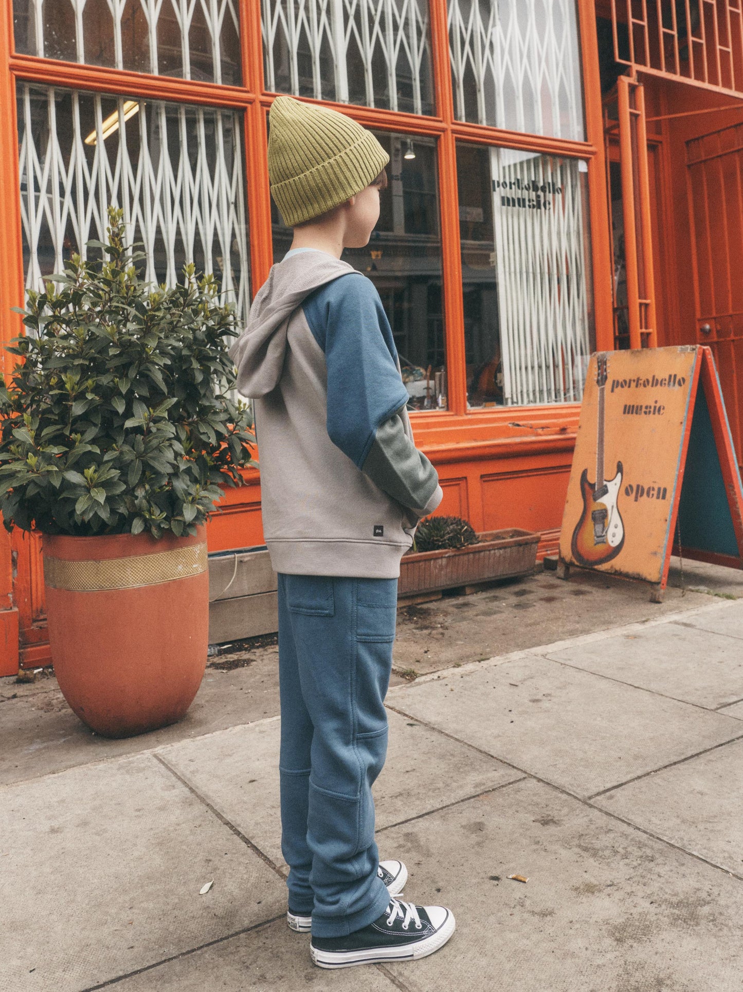 Colorblock Hoodie, Mist