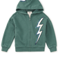Lightning Bolt Easy Fit Hoodie, Silver Pine