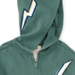 Lightning Bolt Easy Fit Hoodie, Silver Pine