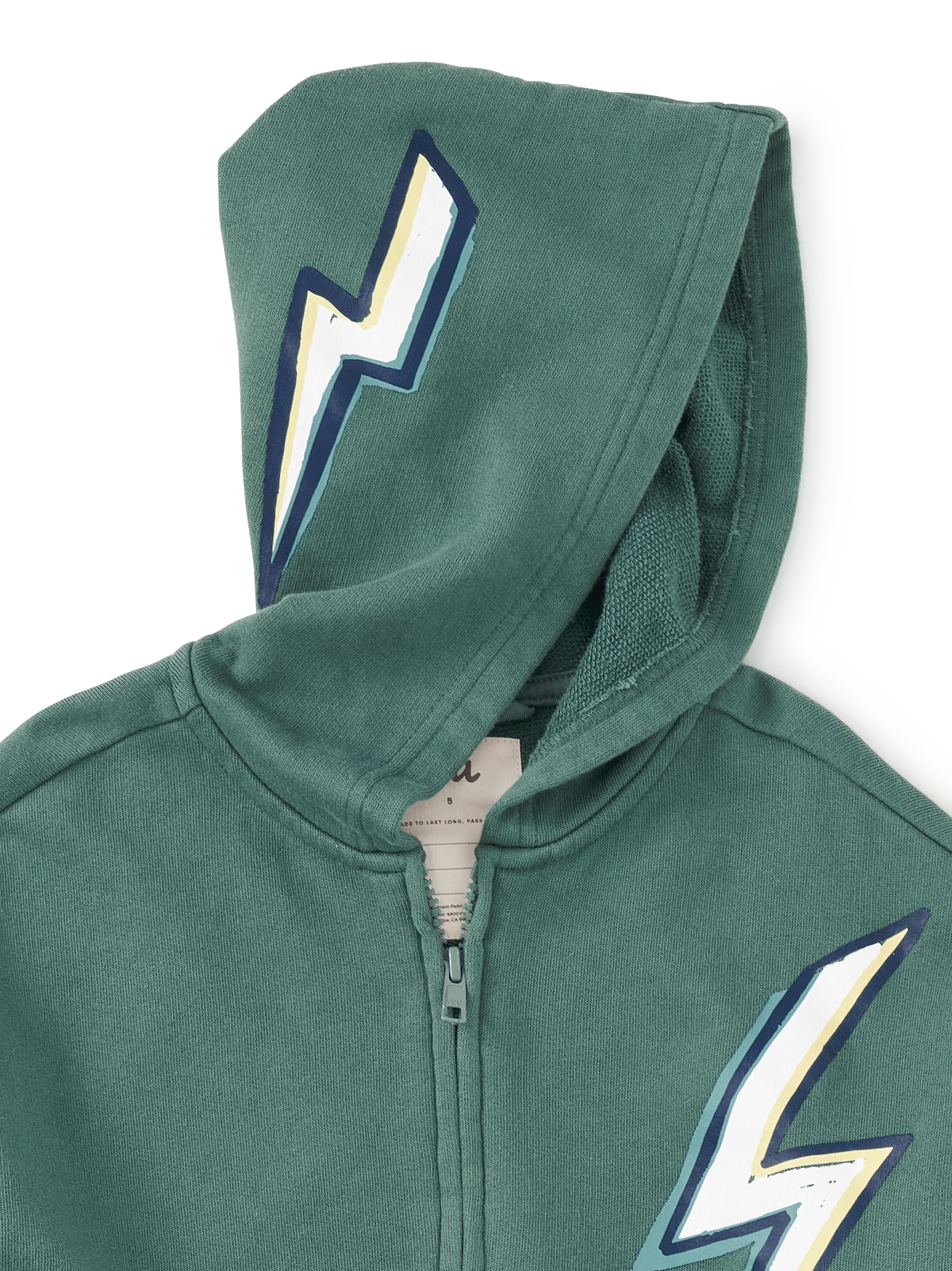 Lightning Bolt Easy Fit Hoodie, Silver Pine
