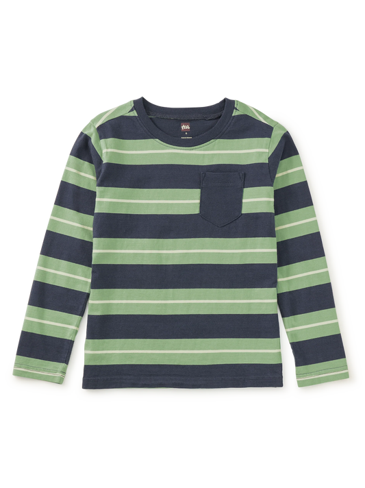 L/S Striped Pocket Tee