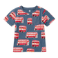 S/S Printed Pocket Tee, Double Decker Bus