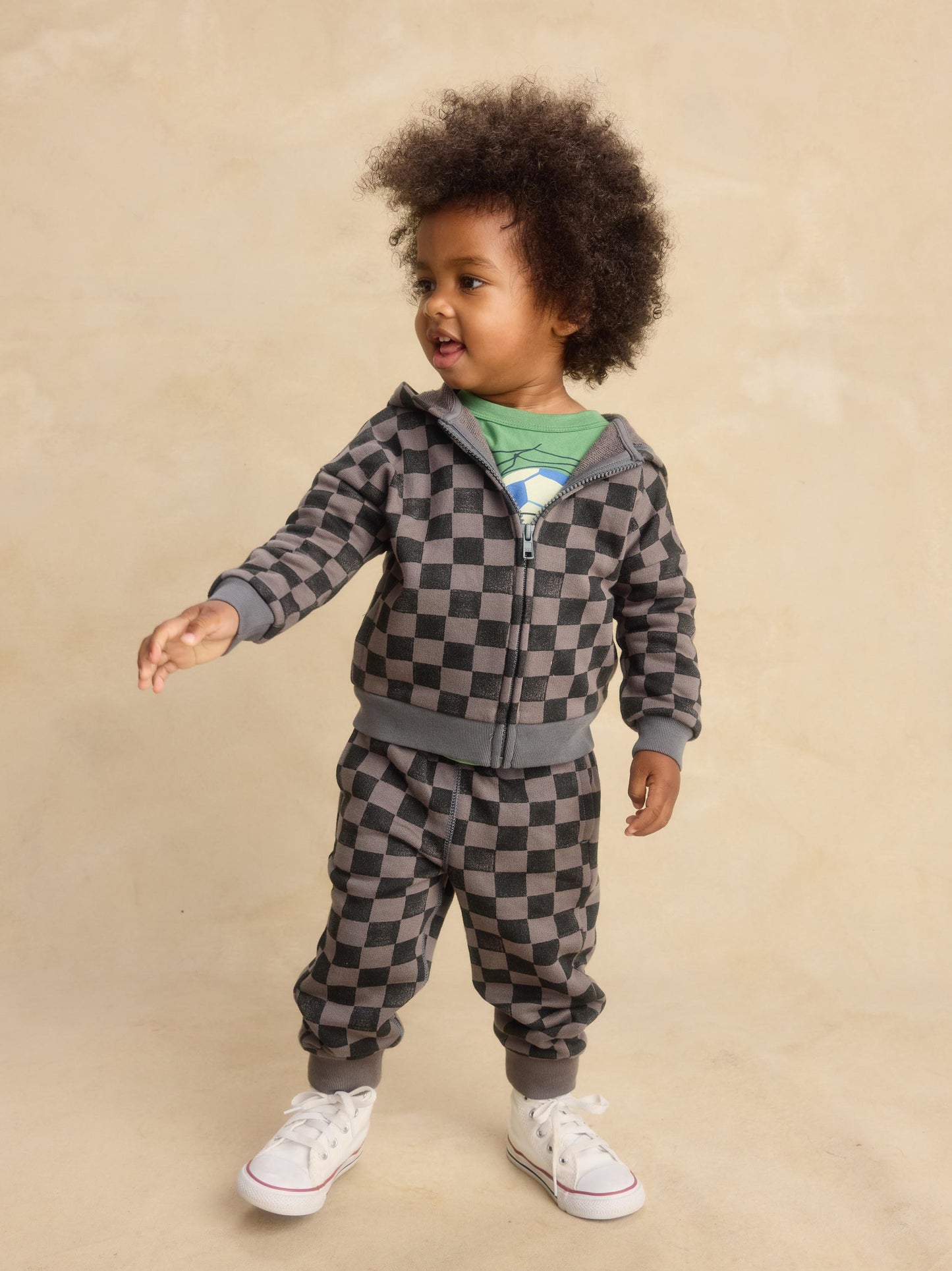 Easy Fit Hoodie, Checkerboard
