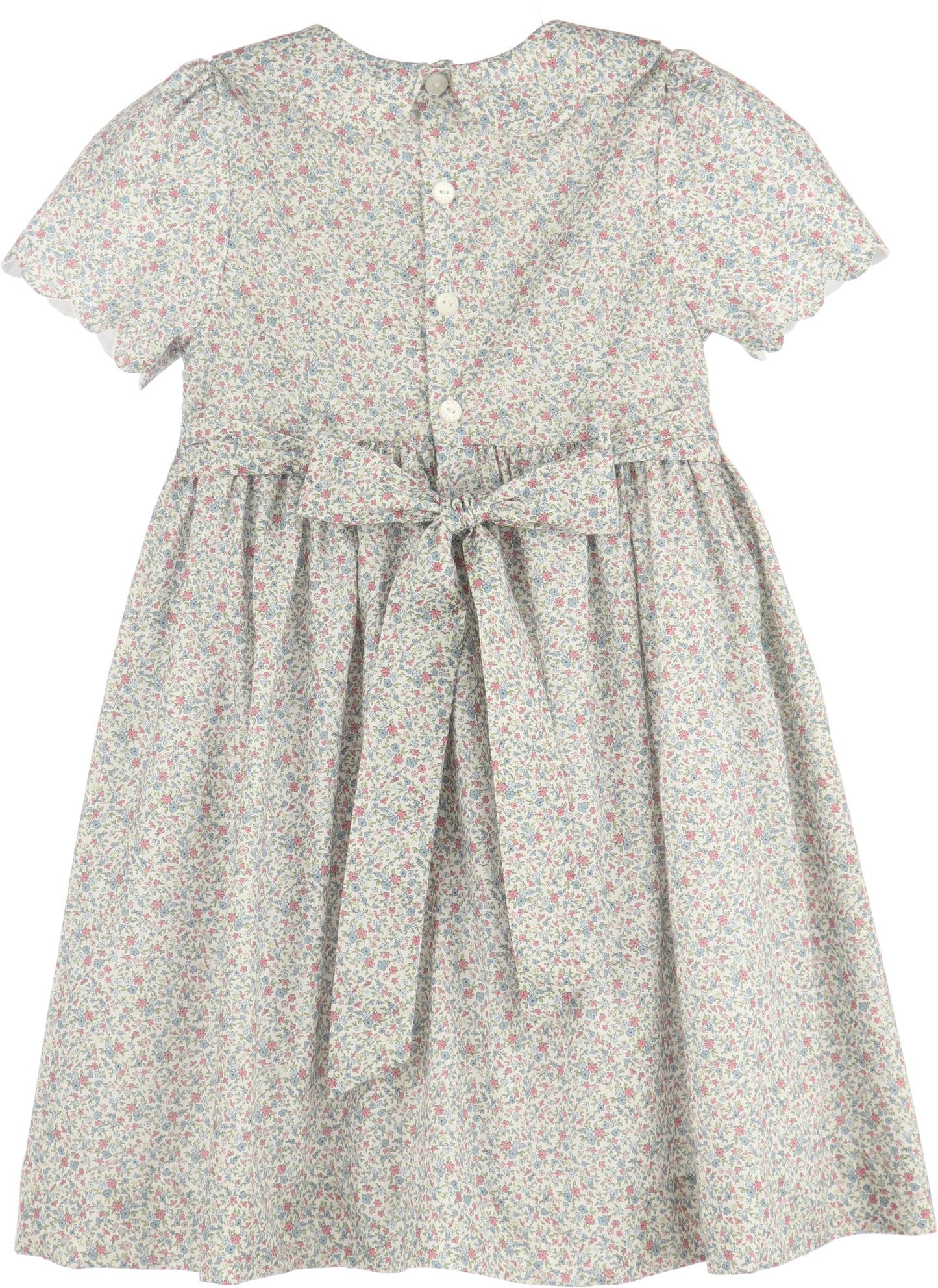 Fall Blossom Smock Dress, Blue
